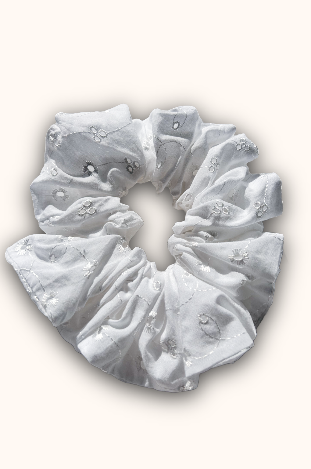 Lily Eyelet Cotton Scrunchie