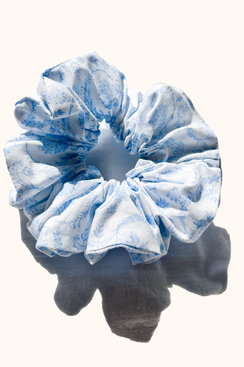 Cynthia Blue Cotton Scrunchie
